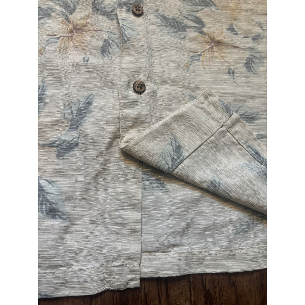 Pendleton Mens Silk Tropical Floral Short Sleeve Button down resort vacation L - Picture 5 of 10